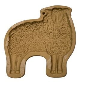 Vintage Brown Bag Cookie Art Mold Wooly Lamb 1985 Retired Adorable Sheep